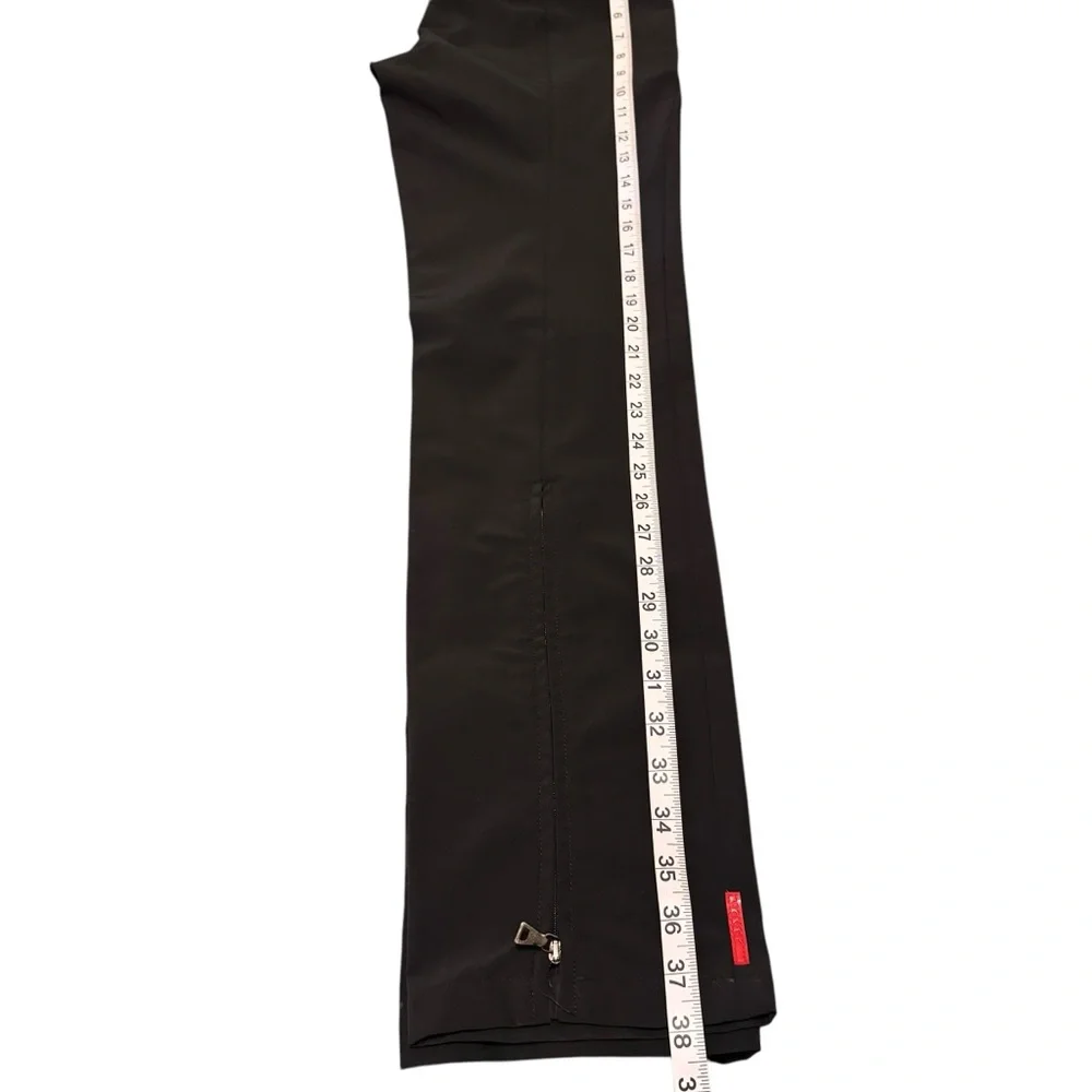 Prada Linea Rossa Womens Technical Sports Stretch Pants Black Zip Hem Size 40 - Picture 9 of 12